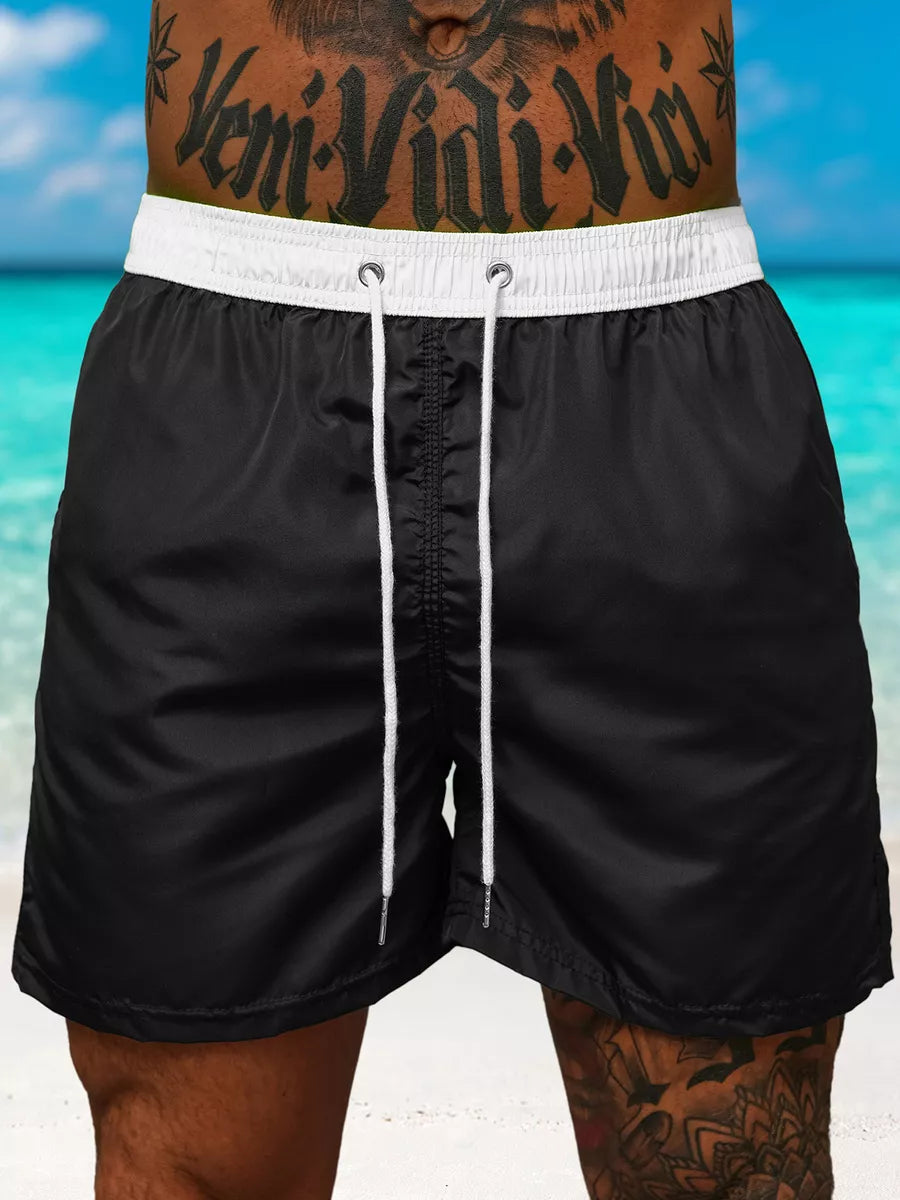 Men's shorts black/white Renald