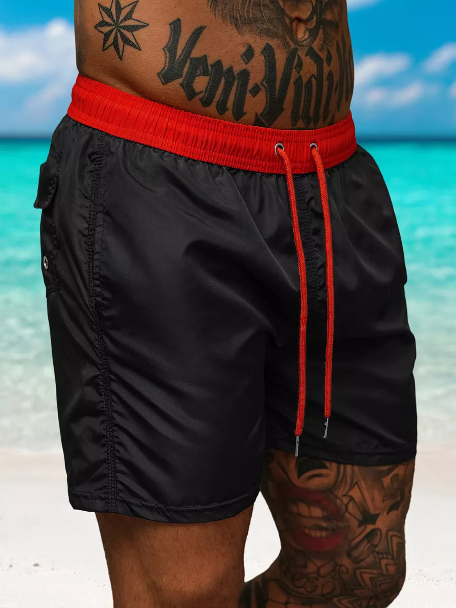 Men's shorts black/red Renald