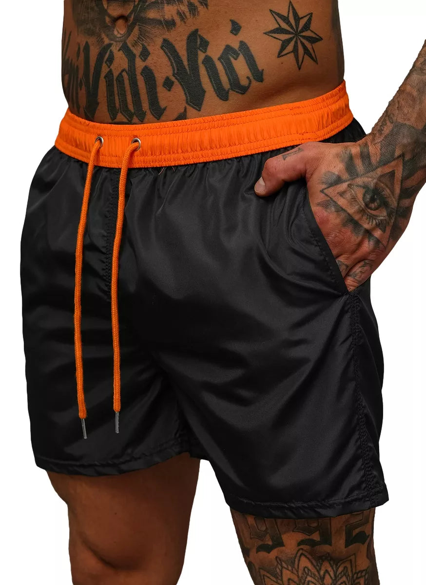 Men's shorts black/orange Renald