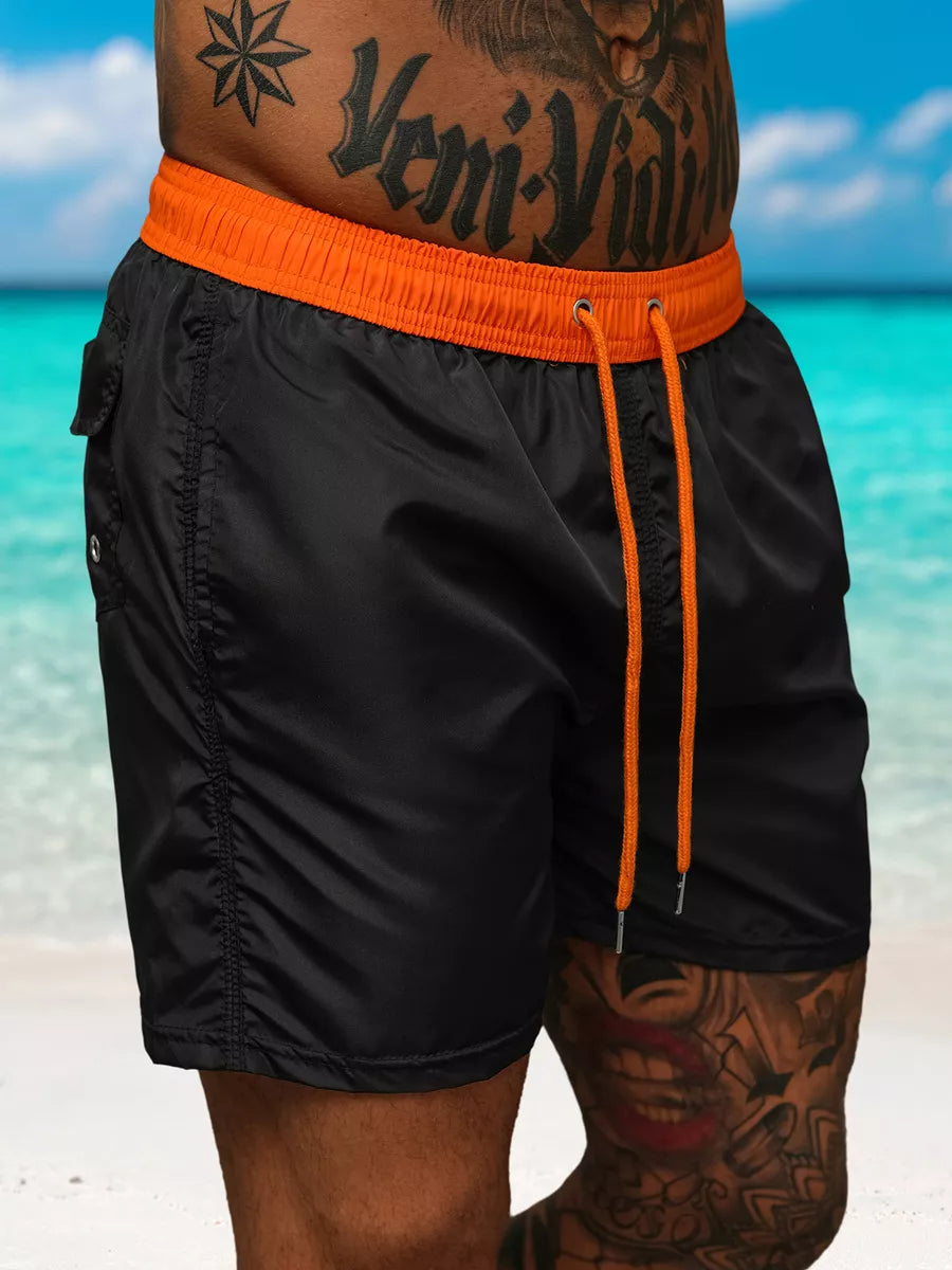 Men's shorts black/orange Renald