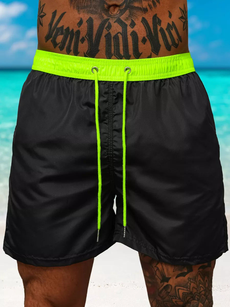 Men's shorts black/green Renald