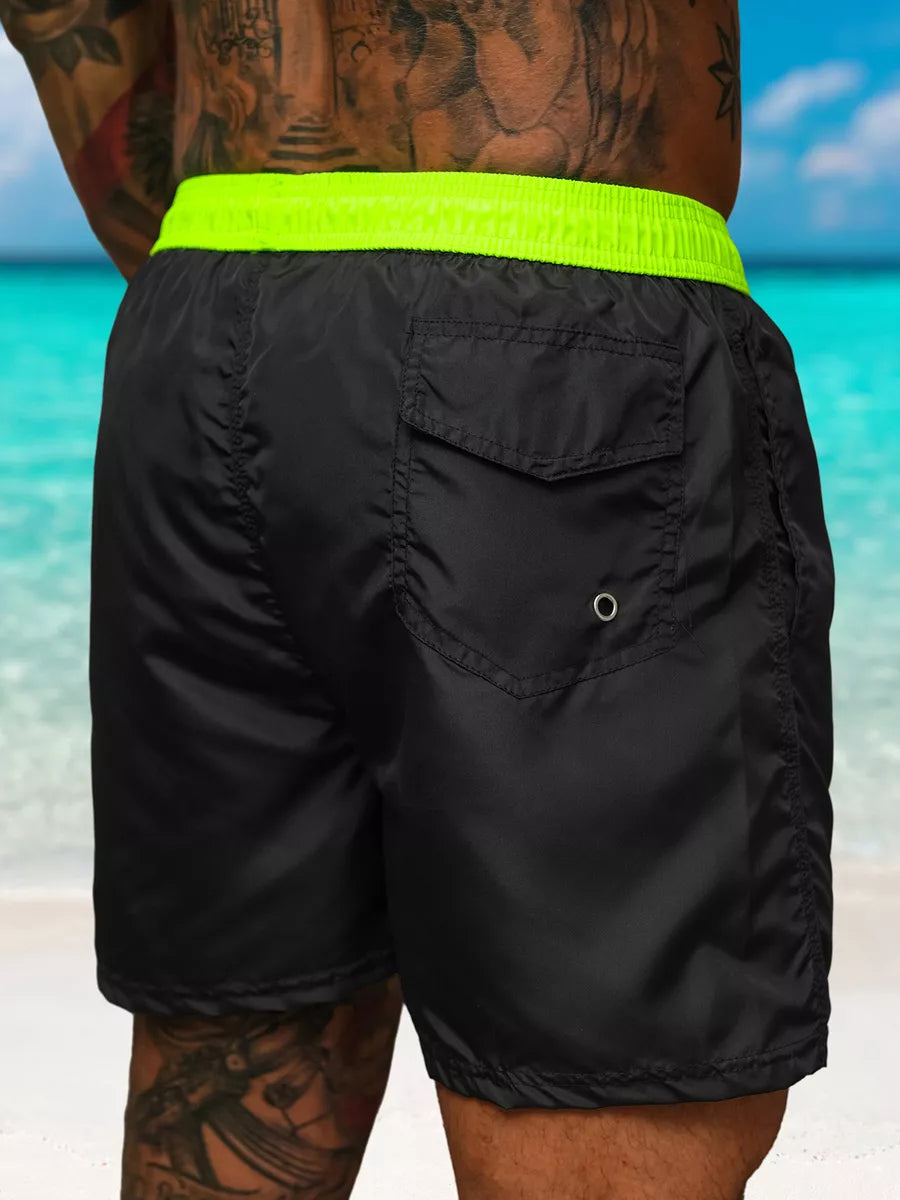 Men's shorts black/green Renald