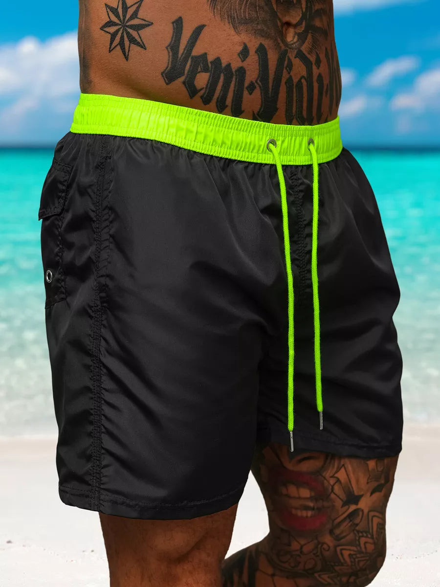 Men's shorts black/green Renald