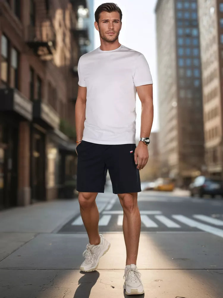 Men's dark blue shorts Light