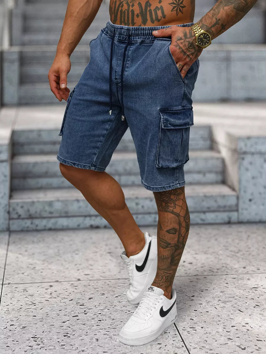 Men's dark blue denim shorts Walker