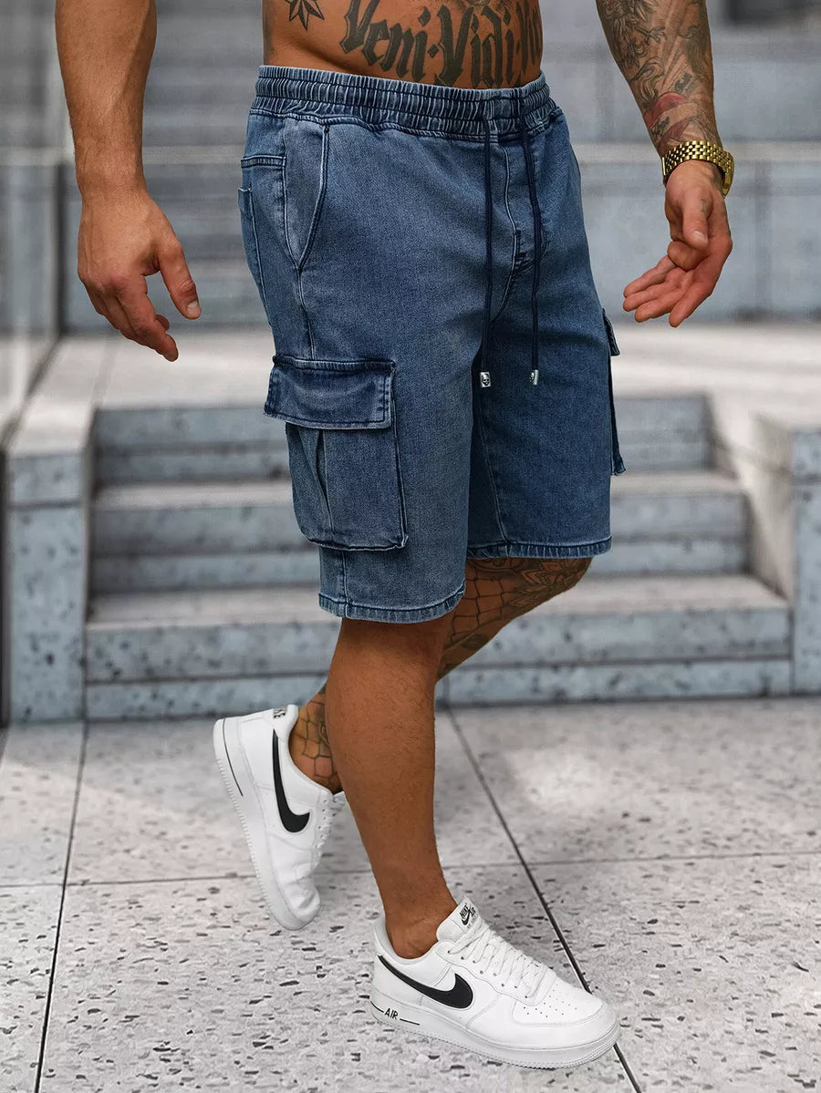 Men's dark blue denim shorts Walker