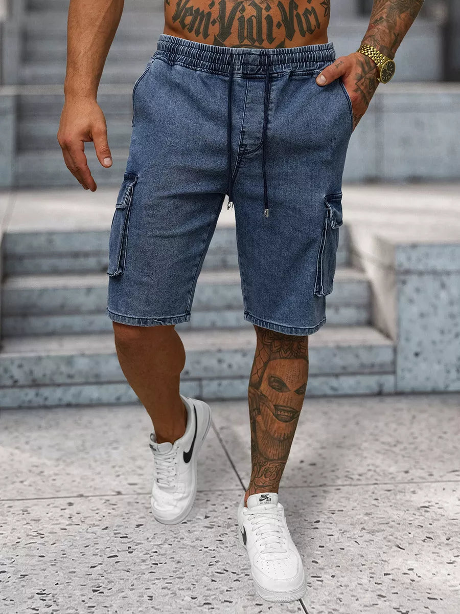 Men's dark blue denim shorts Walker