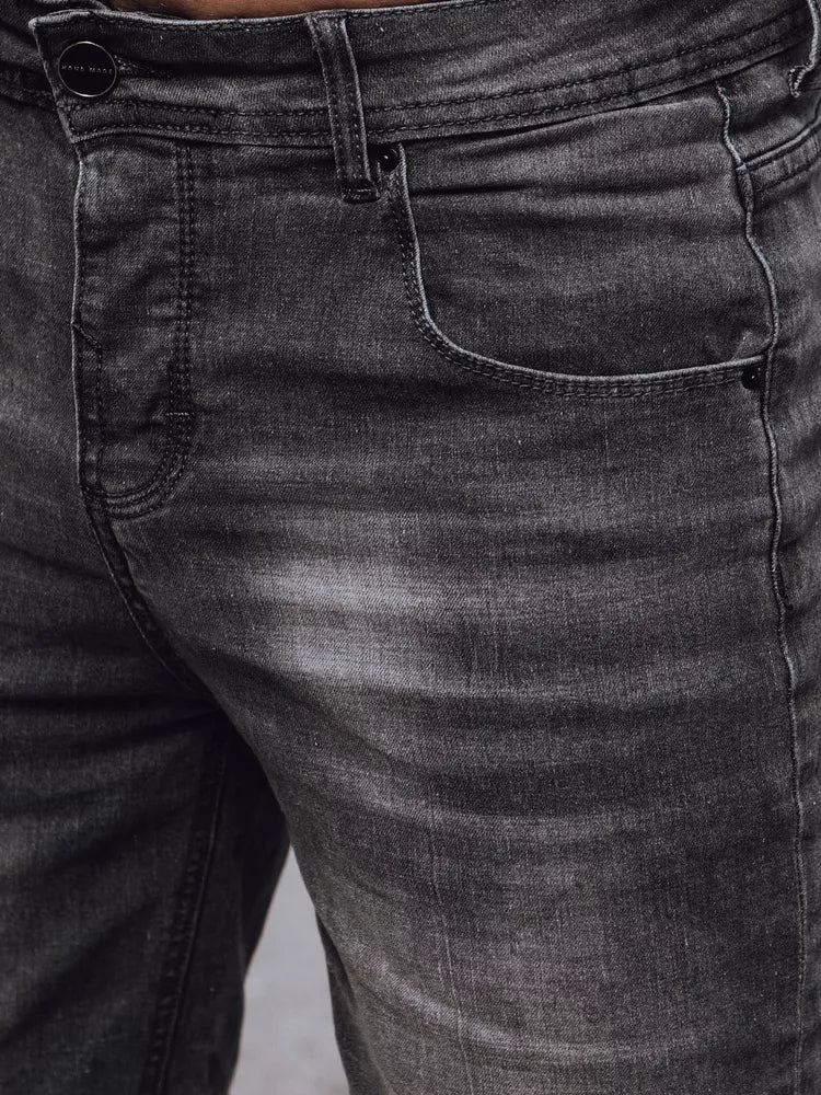 Men's dark gray denim shorts Gun