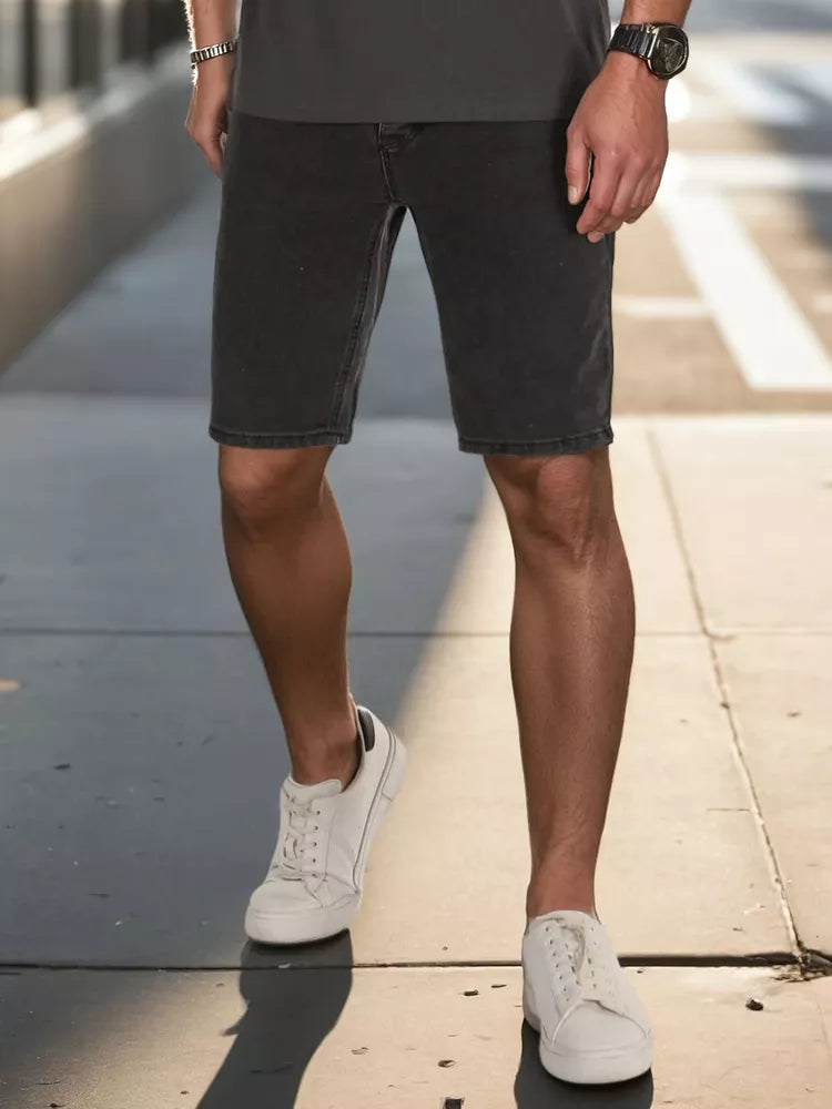 Men's black denim shorts Jack