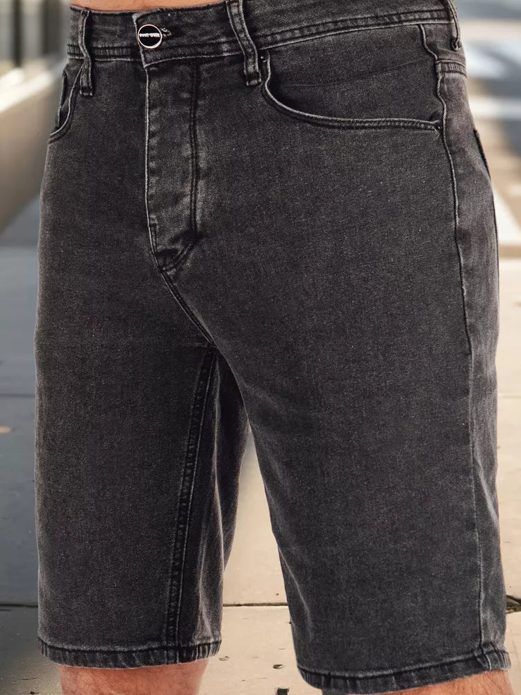 Men's black denim shorts Jack