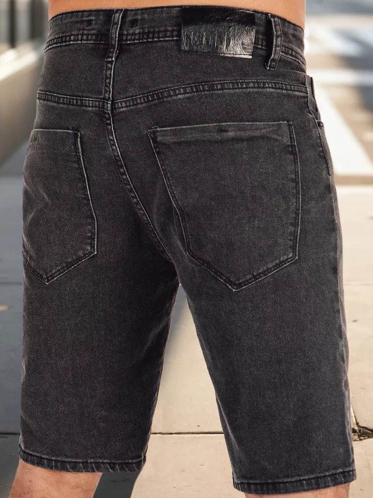 Men's black denim shorts Jack