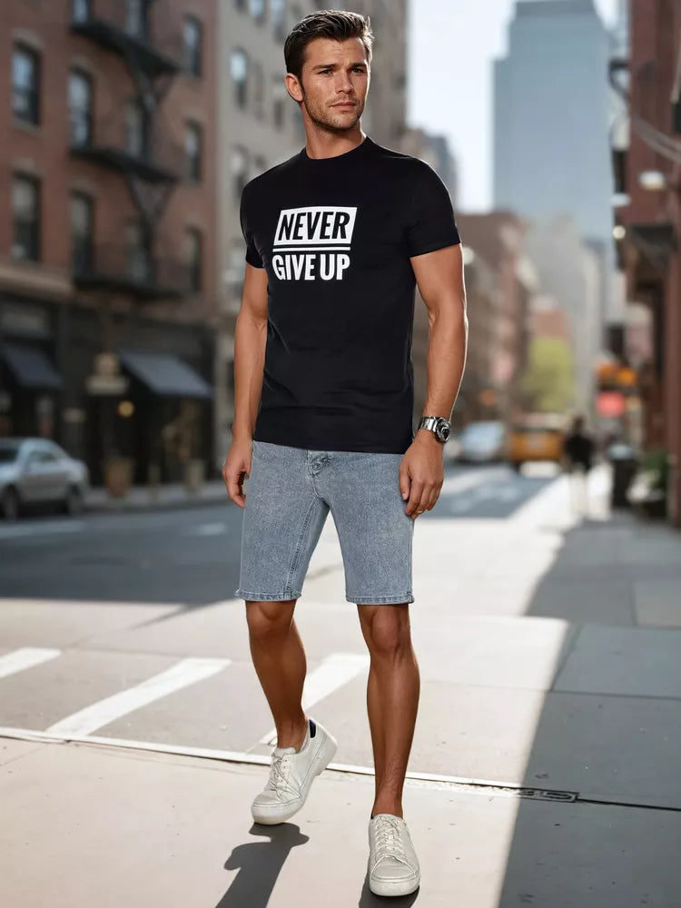 Men's light blue denim shorts Jack