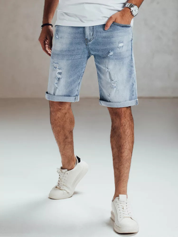 Men's blue denim shorts Jener