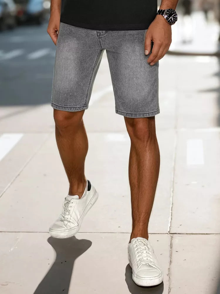 Men's grey denim shorts Jack