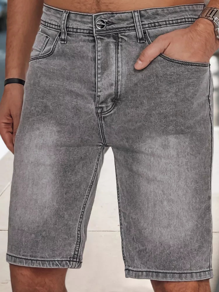 Men's grey denim shorts Jack