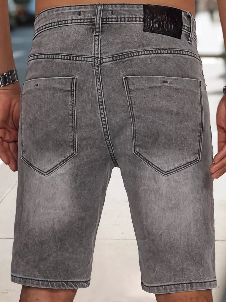 Men's grey denim shorts Jack