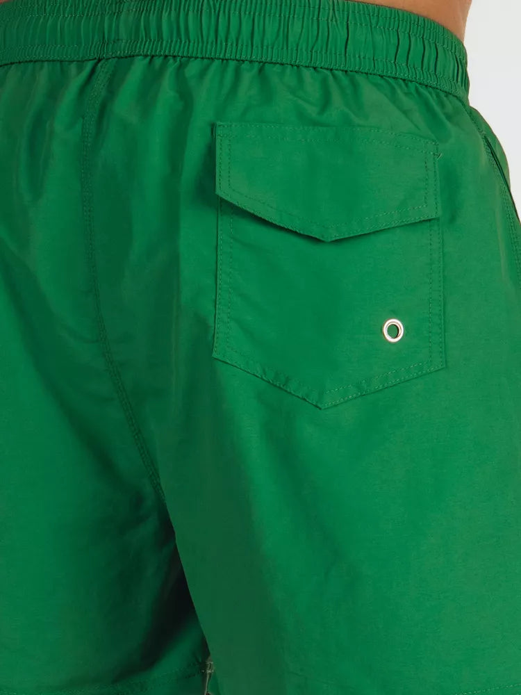 Men's dark green swimming shorts Flesy