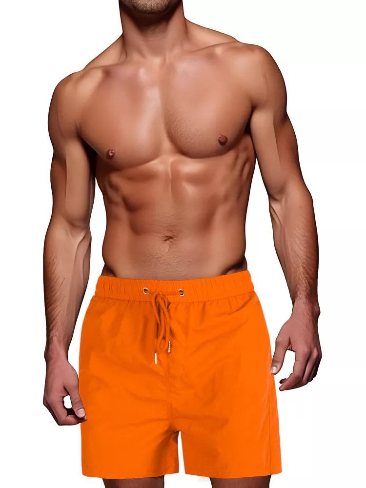Men's orange swimming shorts Flesy
