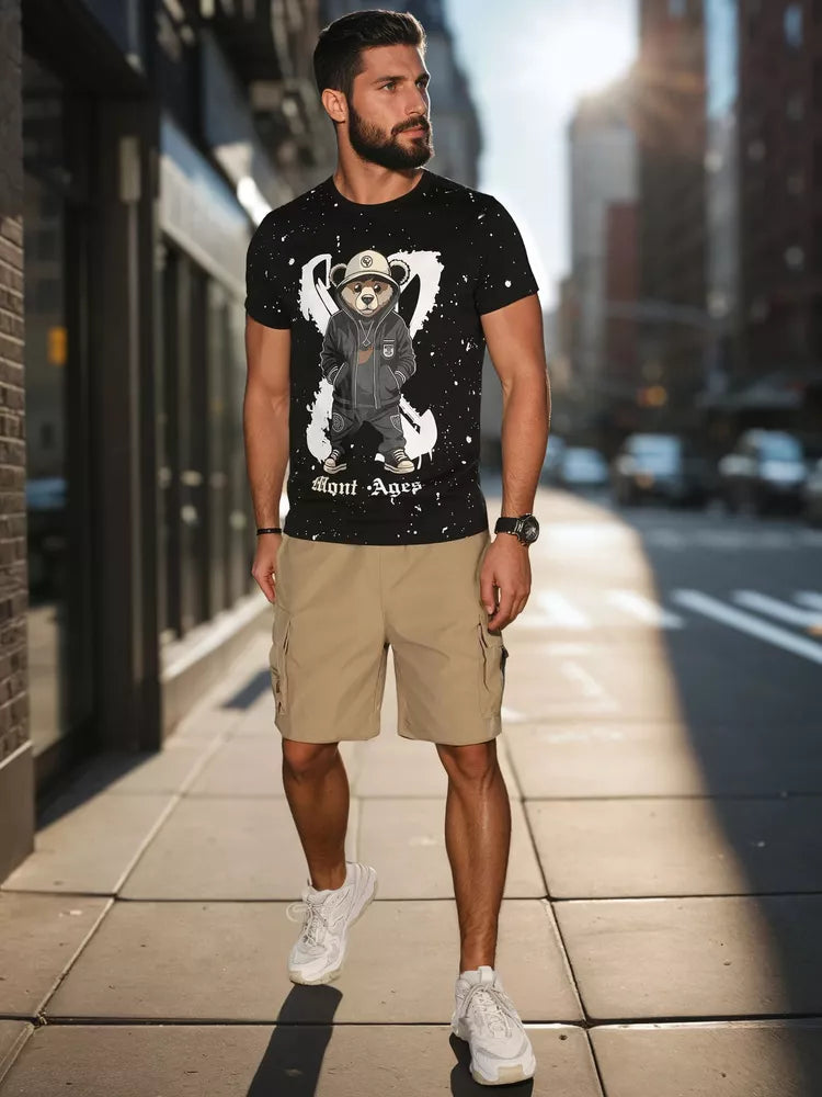 Men's brown shorts Stone