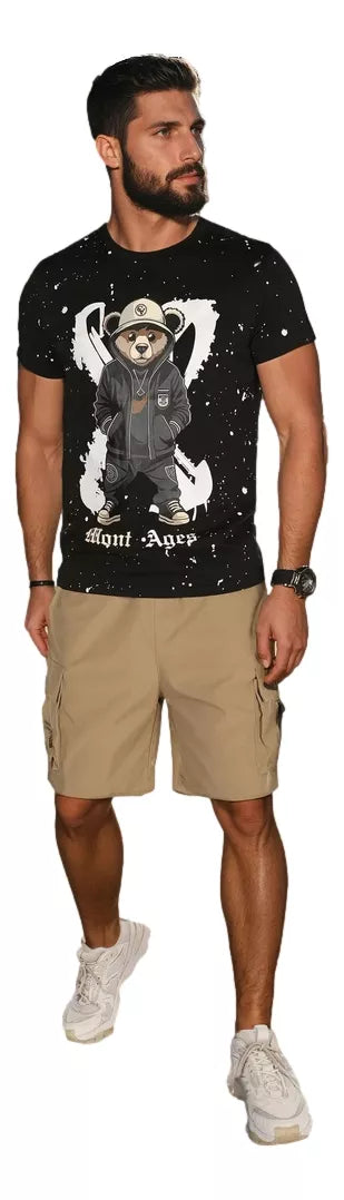 Men's brown shorts Stone