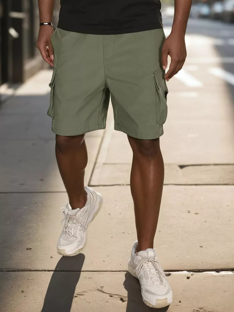 Men's green shorts Stone
