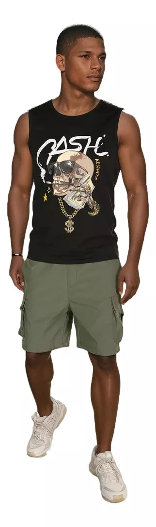 Men's green shorts Stone