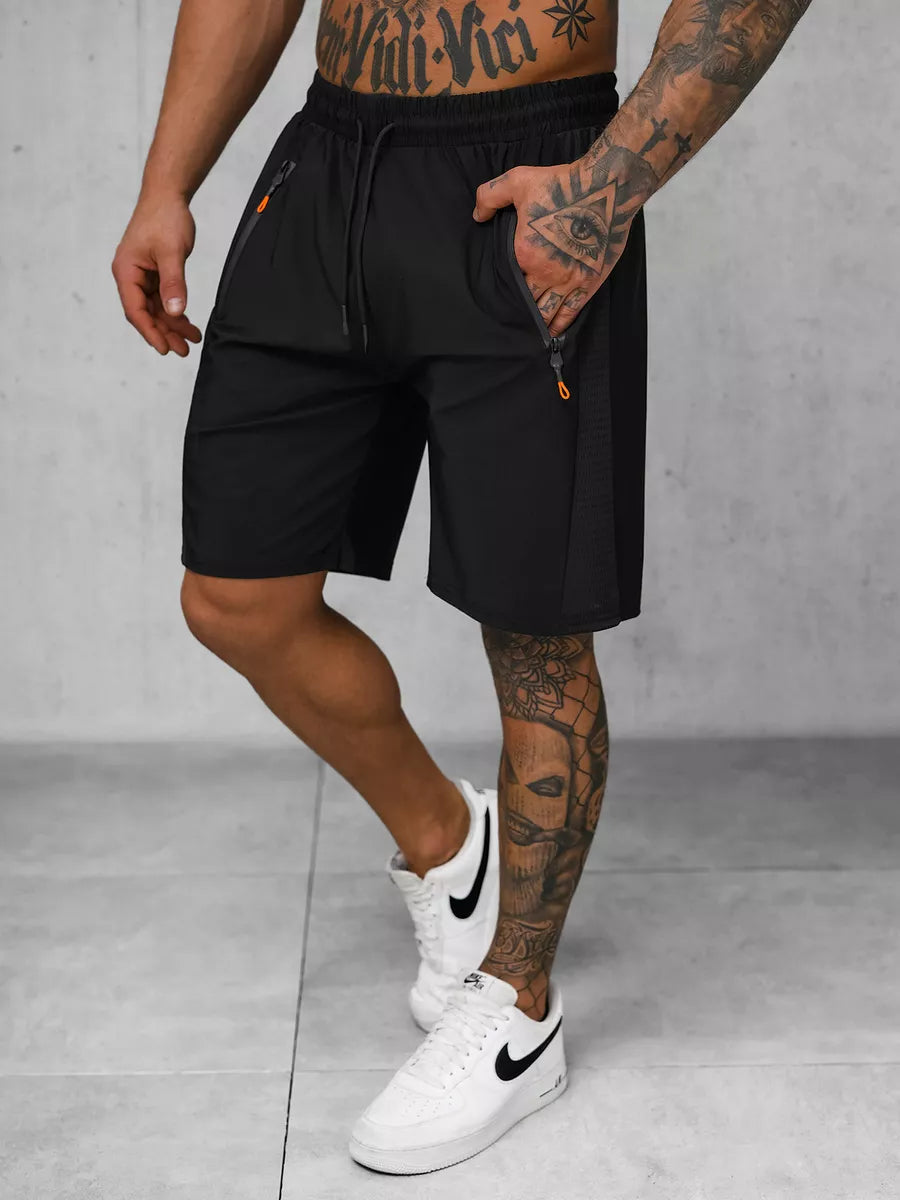 Men's black sports shorts Angus