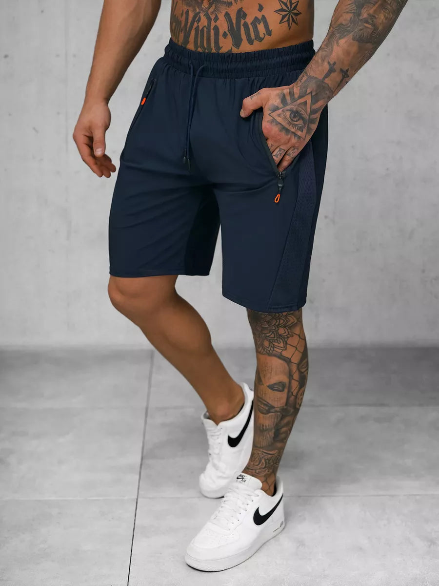 Men's navy blue sports shorts Angus