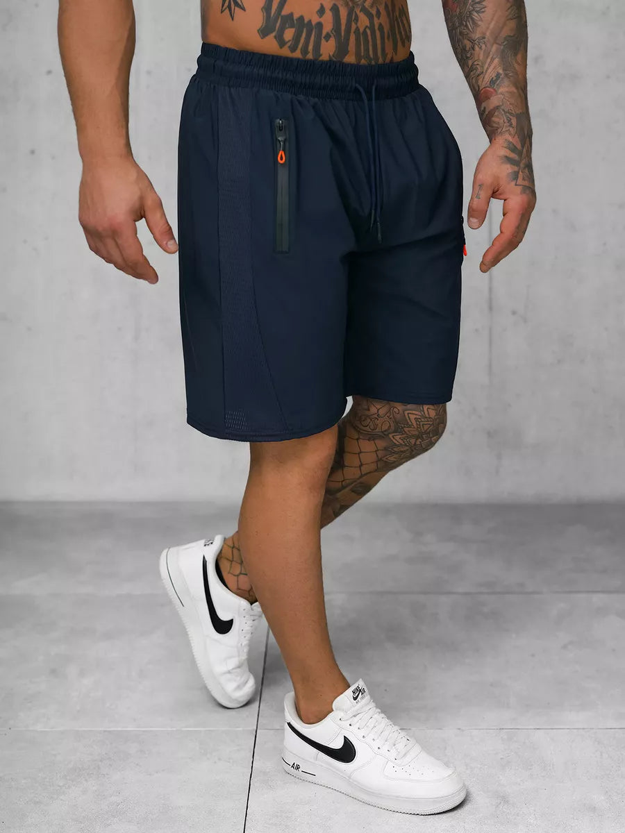 Men's navy blue sports shorts Angus