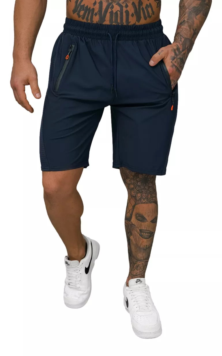 Men's navy blue sports shorts Angus