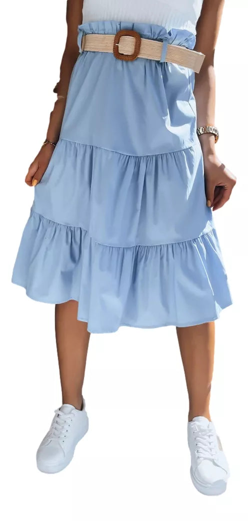 Women's blue midi skirt Randina