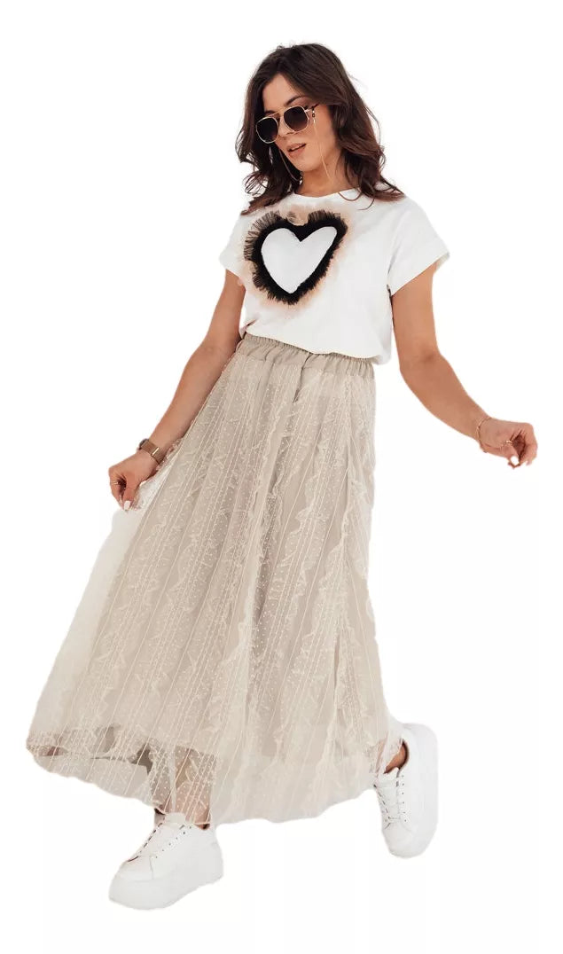 Women's brown tulle skirt Fliss