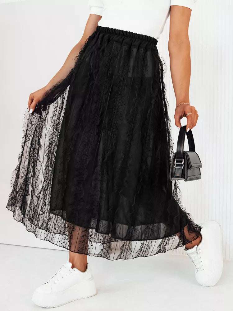 Women's black tulle skirt Fliss