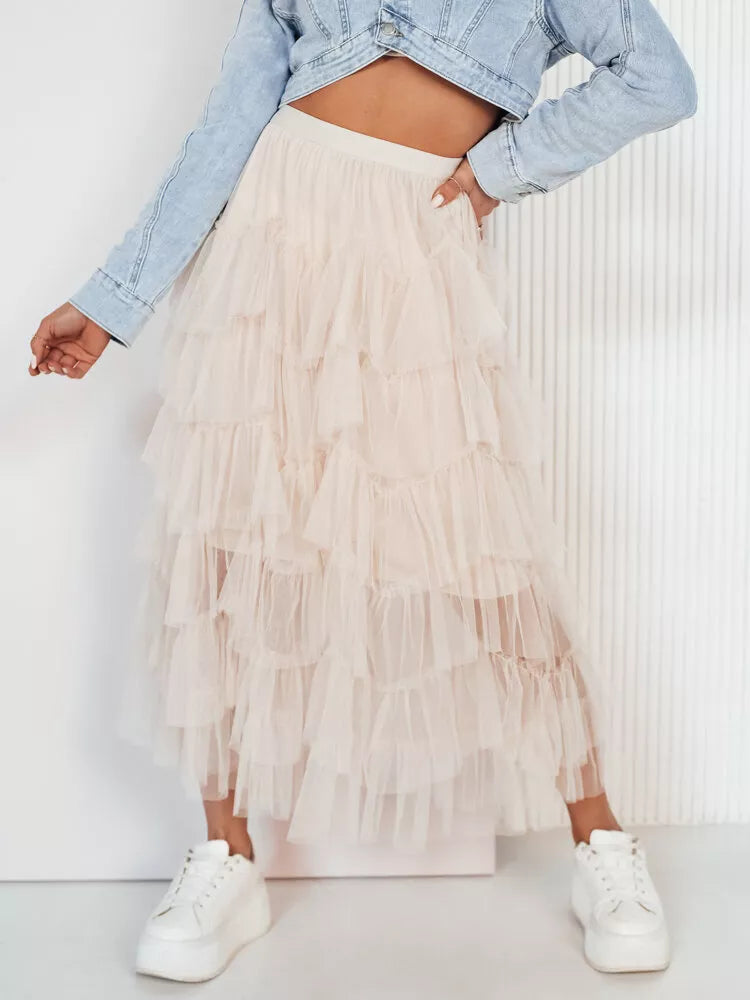 Women's beige tulle skirt Milani 