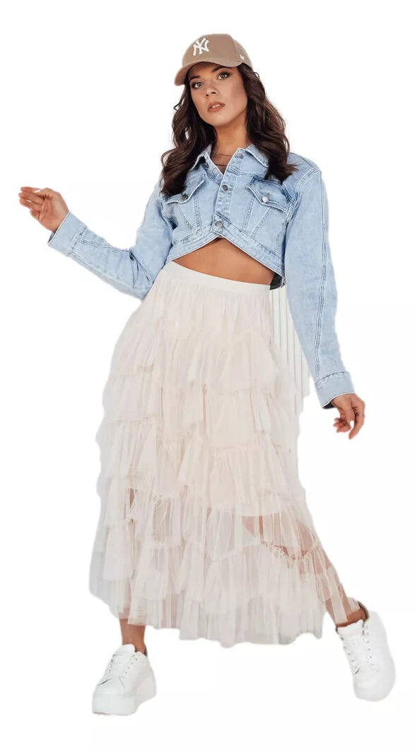Women's beige tulle skirt Milani 
