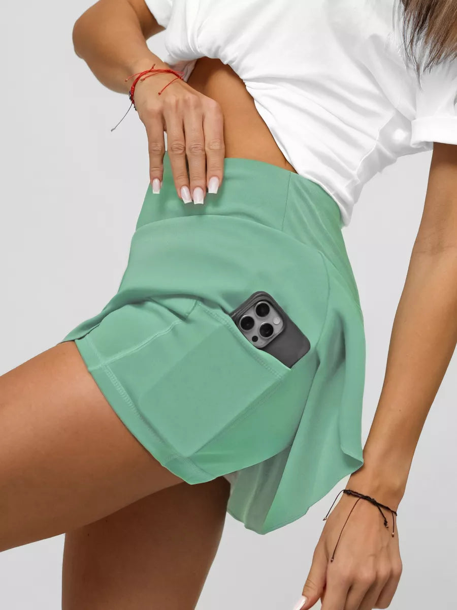 Women's green skirt-shorts Active