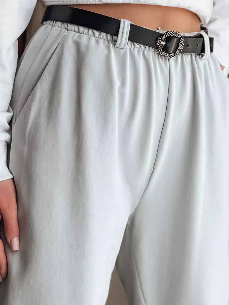 Women's light gray pants with belt Thailandi 