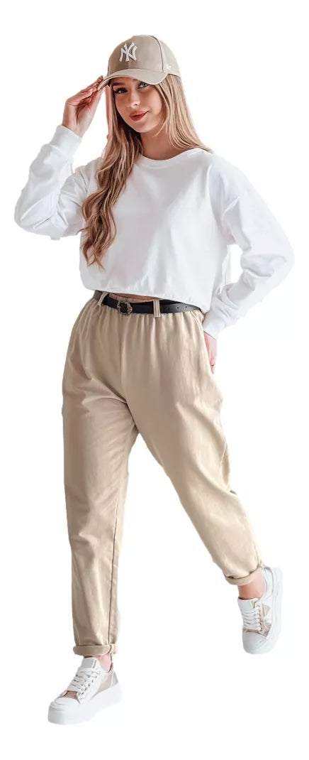 Women's brown pants with belt Thailandi 