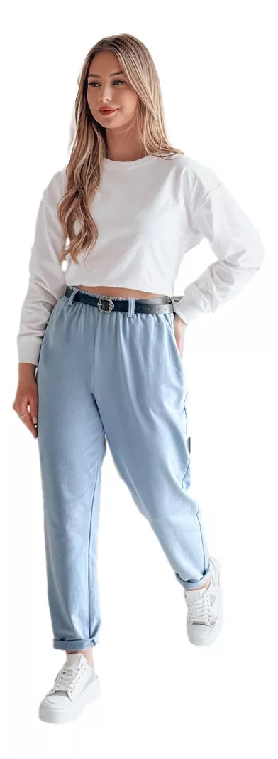 Women's blue pants with belt Thailandi 