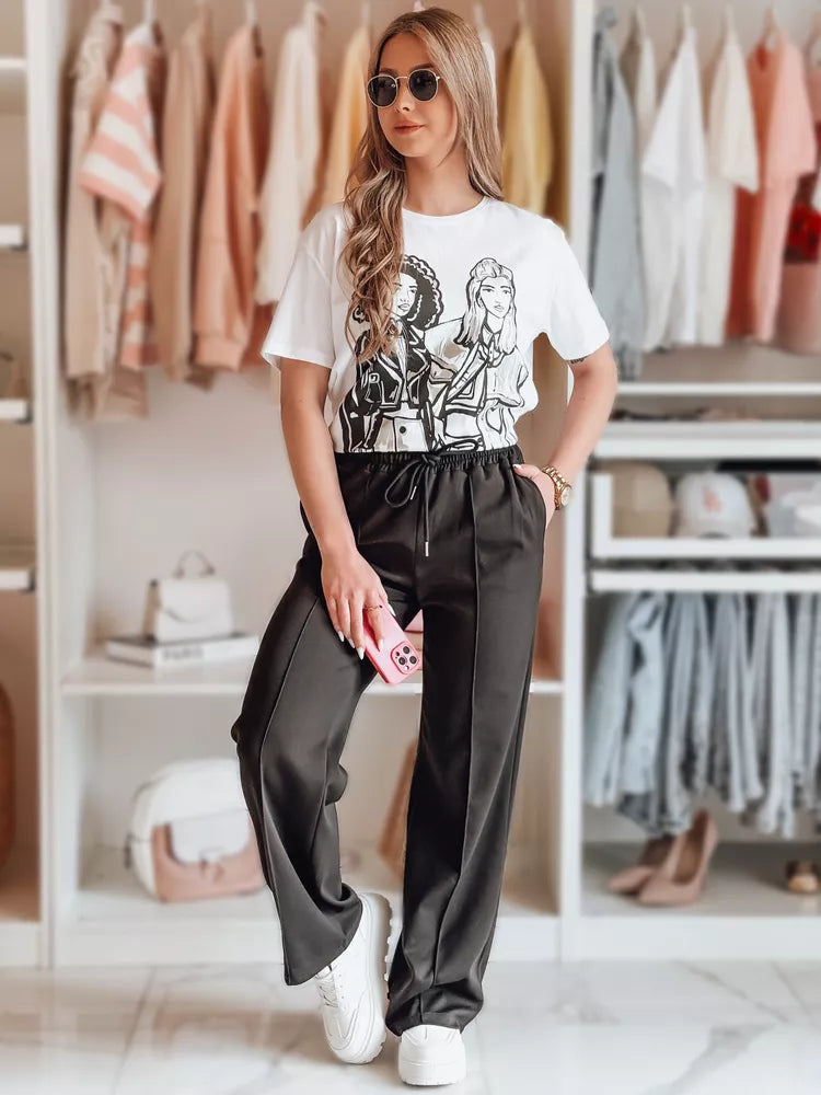 Women's casual pants in black Seni