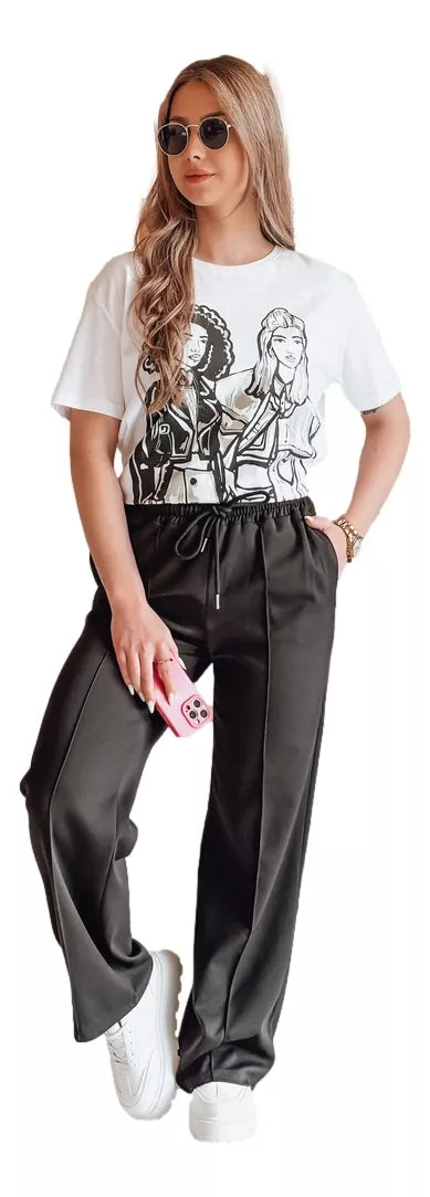 Women's casual pants in black Seni