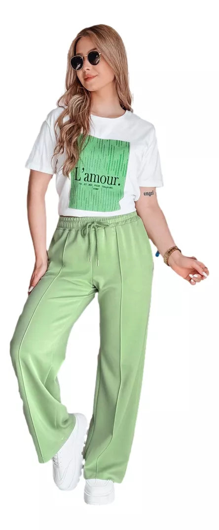 Women's casual pants green Seni