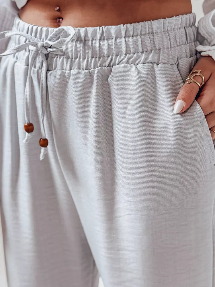 Women's light gray casual pants Fiona 