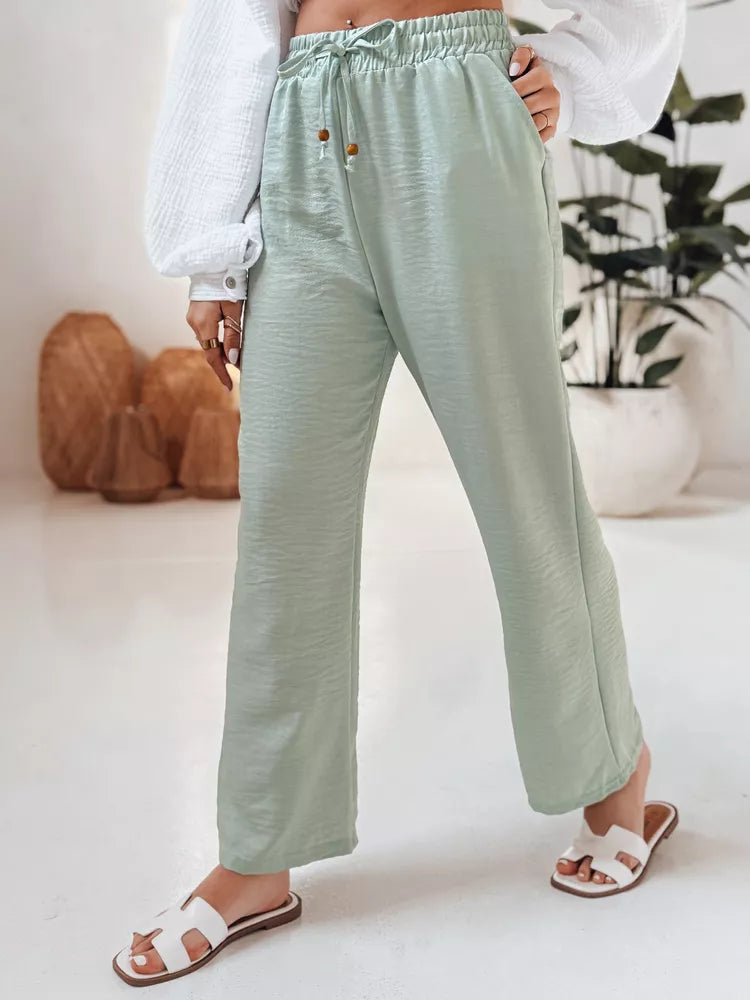 Women's mint-colored casual pants Fiona 
