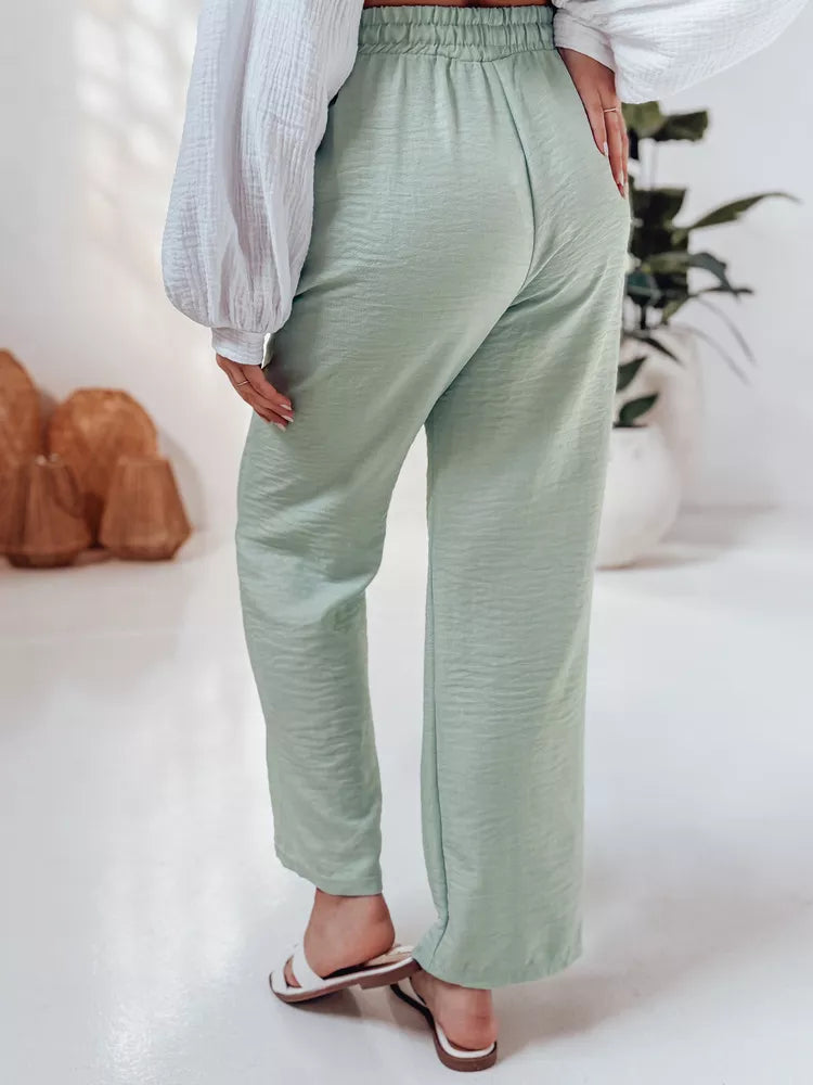 Women's mint-colored casual pants Fiona 