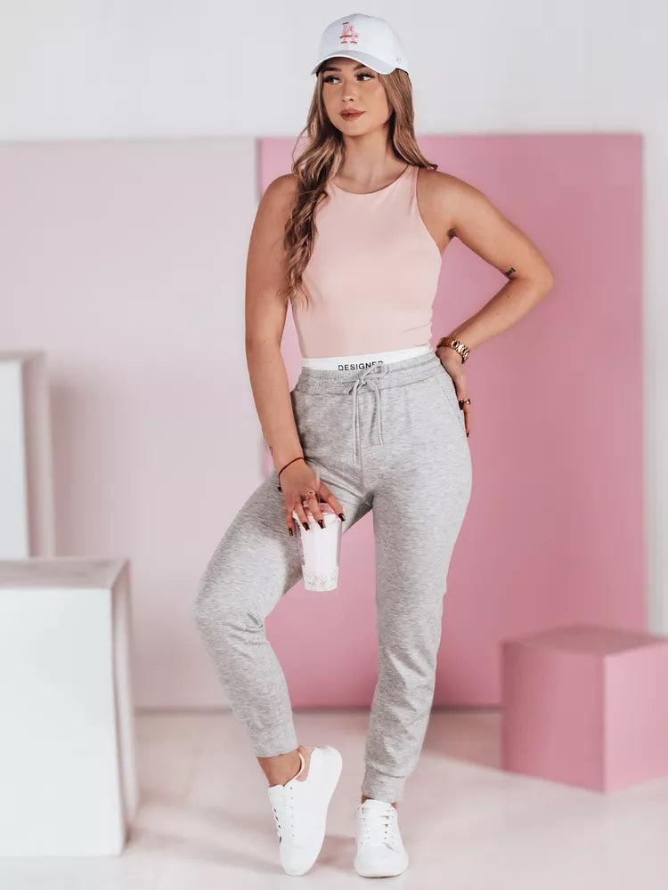 Women's casual gray slim fit trousers Sport