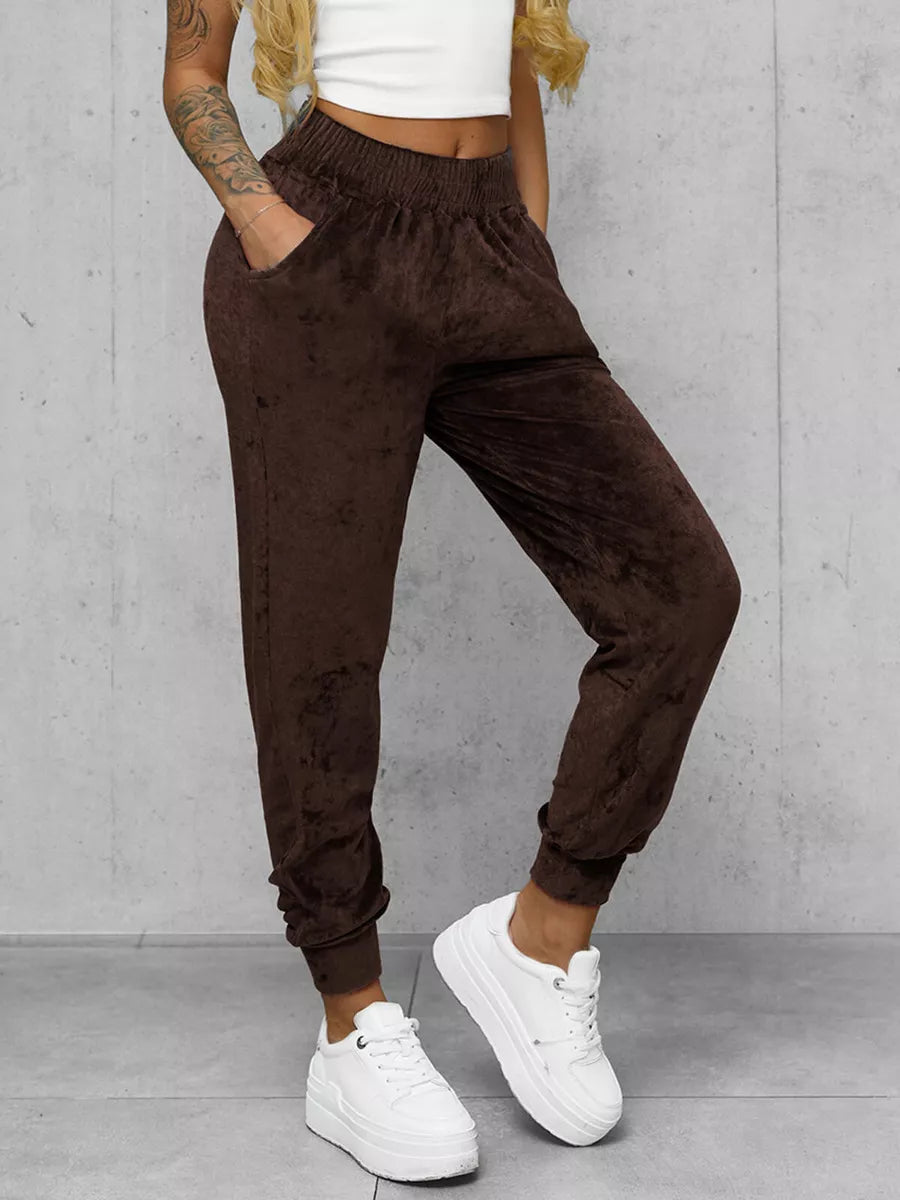 Women's brown velour pants Azil