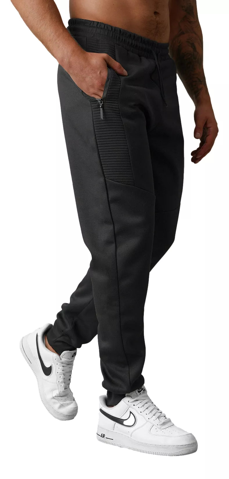 Men's black casual pants Amestin