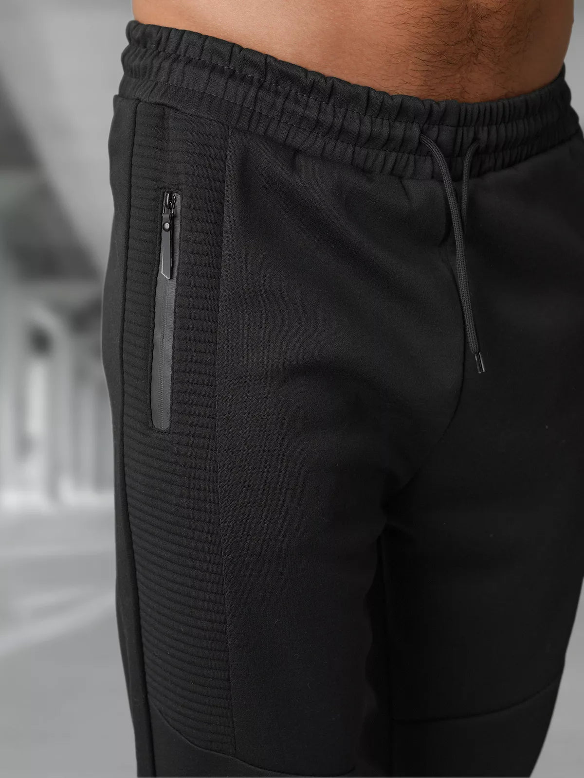Men's black casual pants Amestin