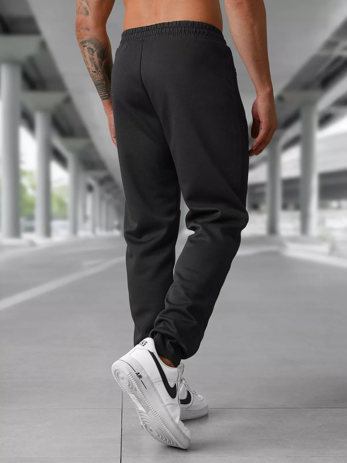 Men's black casual pants Amestin